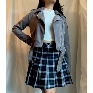 Faux suede Moto jacket